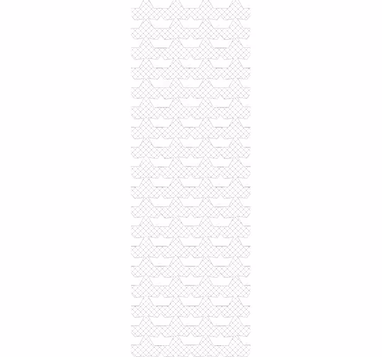 Blind children paper boats pattern - TenStickers