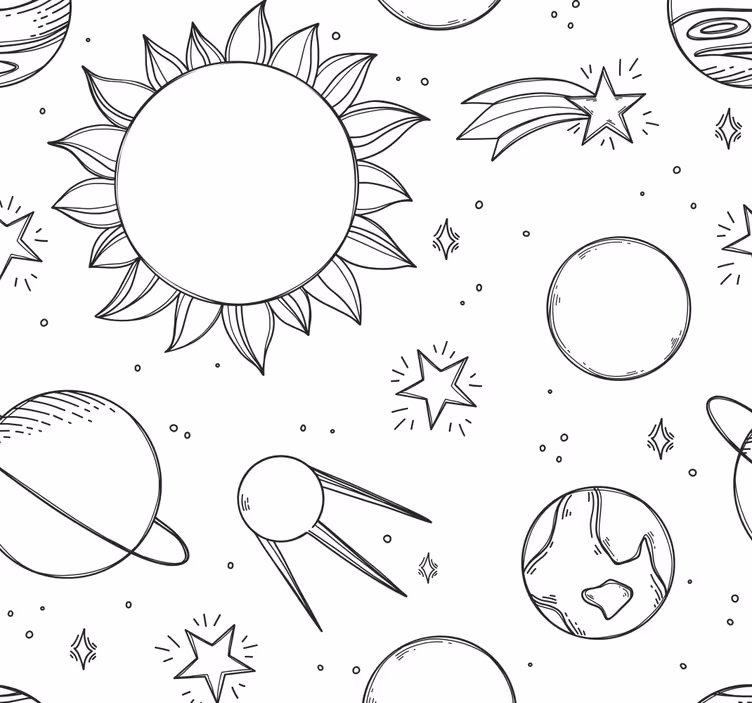 Blind children cosmic scribble - TenStickers
