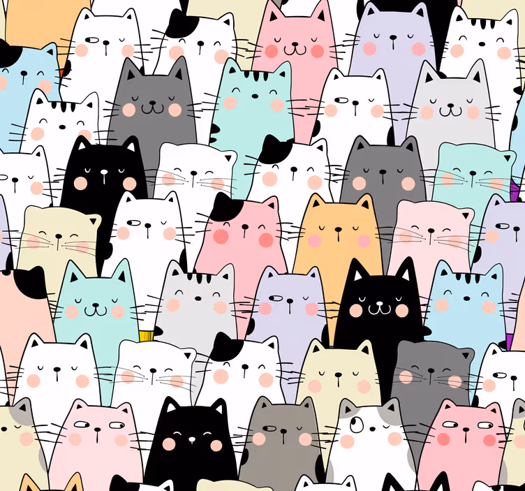 Blind children love feline friends - TenStickers