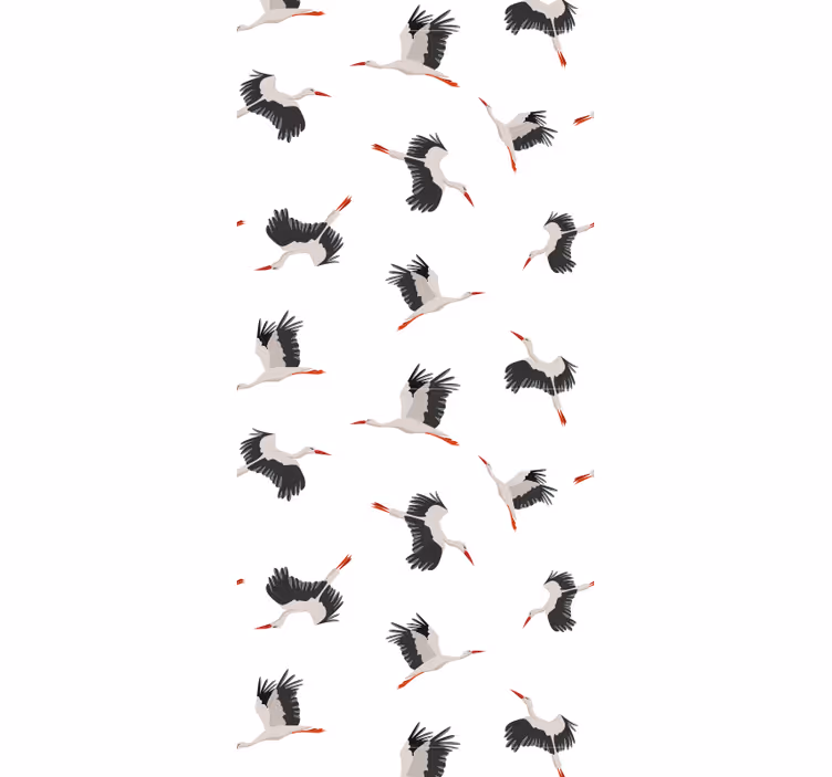 Blind children flying storks pattern - TenStickers