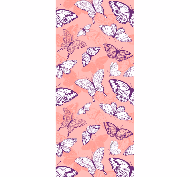 Blind children purple and pink layered butterfly pattern - TenStickers