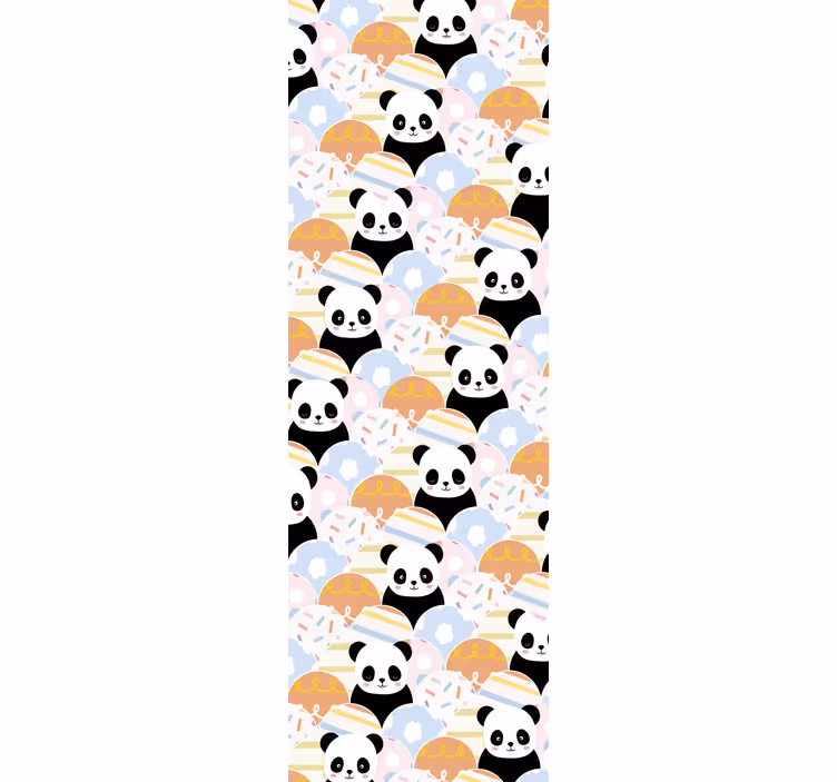 Blind children patchwork panda animal design - TenStickers