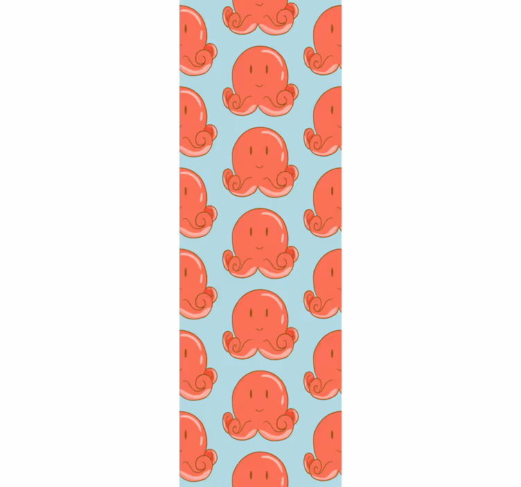 Blind children red octopus pattern - TenStickers