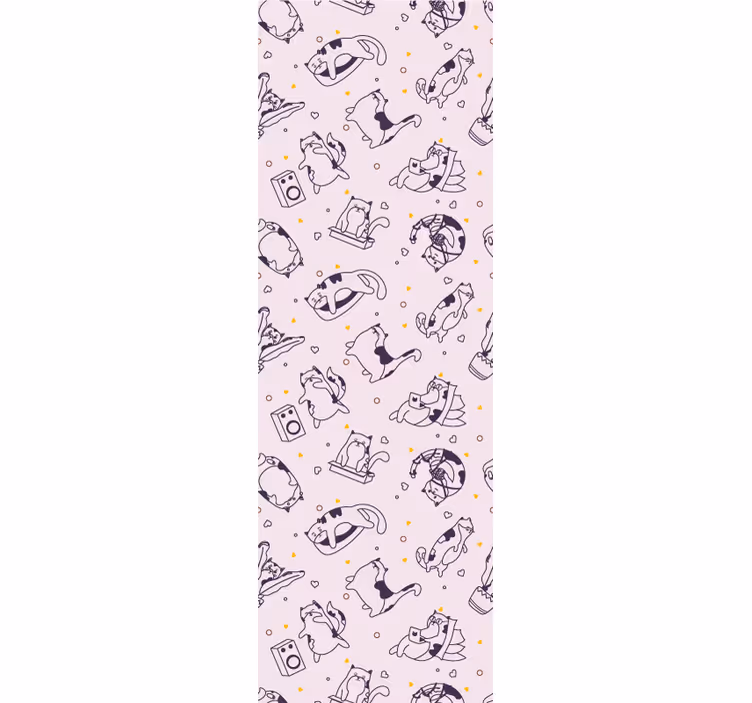 Blind children cat music band design - TenStickers