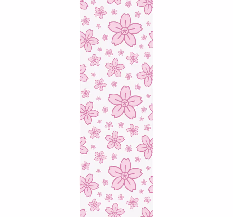Blind children pink cute little flowers on white background - TenStickers