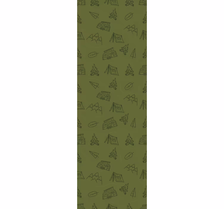 Blind children camping gear in green mountains - TenStickers