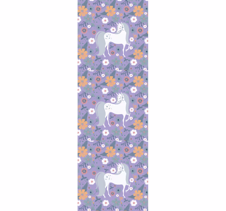 Blind children artistic unicorns with flowers pattern - TenStickers