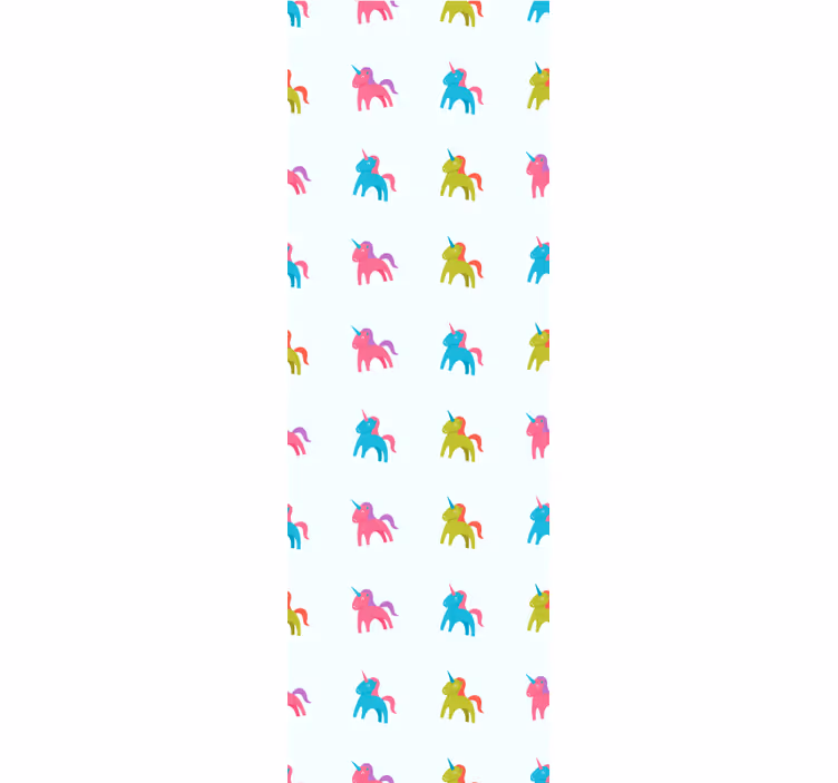 Blind children unicorns on blue background - TenStickers