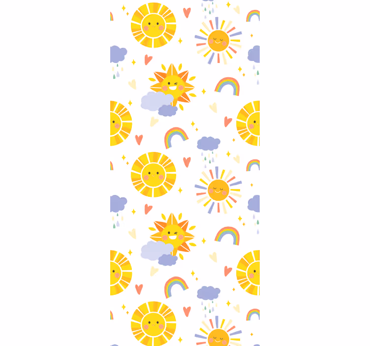 Pastel colored rainbows and clouds for blind children - TenStickers