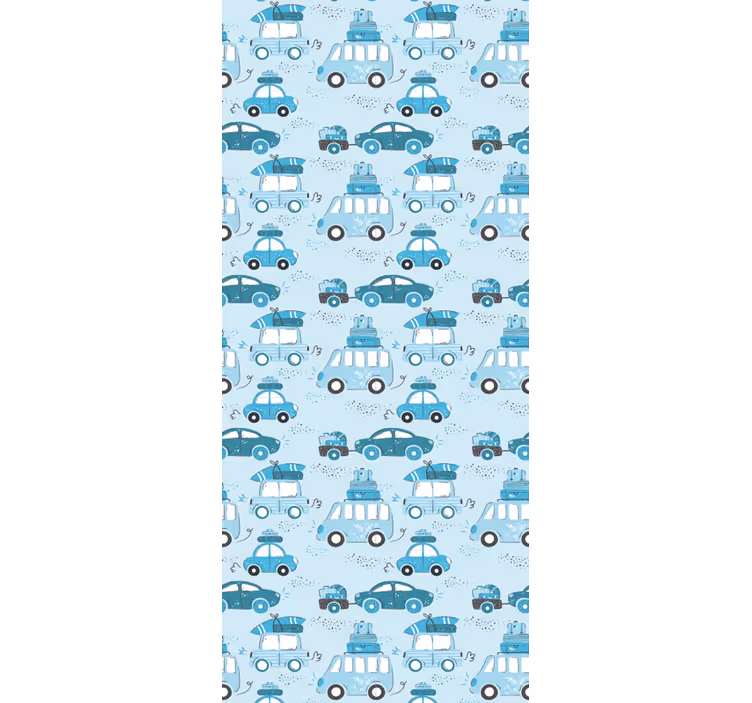 Blind children blue city vehicles nordic style - TenStickers