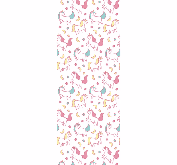 Blind children hand drawn unicorn pattern - TenStickers