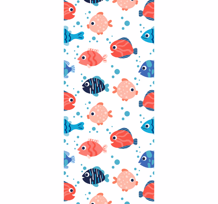 Blind children enjoy pink and blue fishes - TenStickers