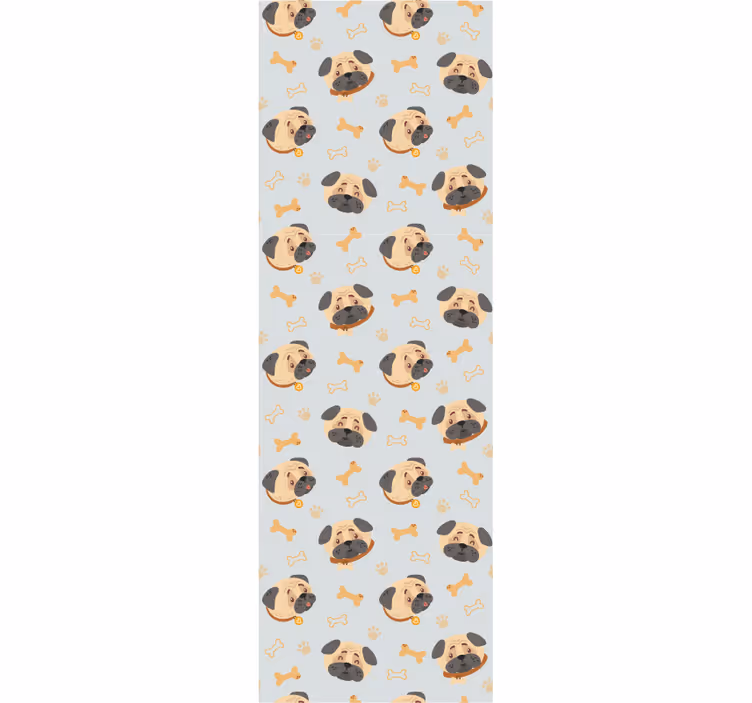 Blind children british bulldog puppies pattern - TenStickers