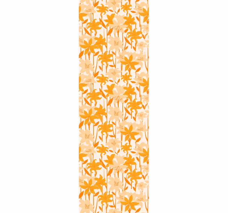 Blind children small cute orange flowers - TenStickers