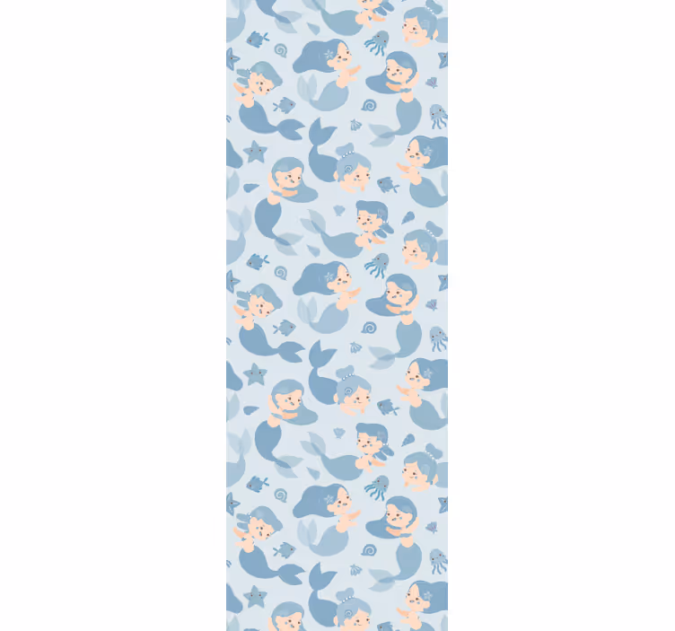 Blind children mermaid child blue smiling - TenStickers