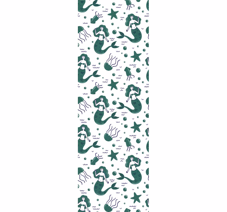 Blind children green mermaids - TenStickers
