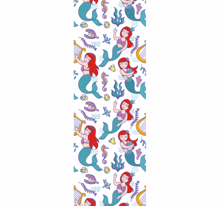Blind children mermaid ariel smiling - TenStickers