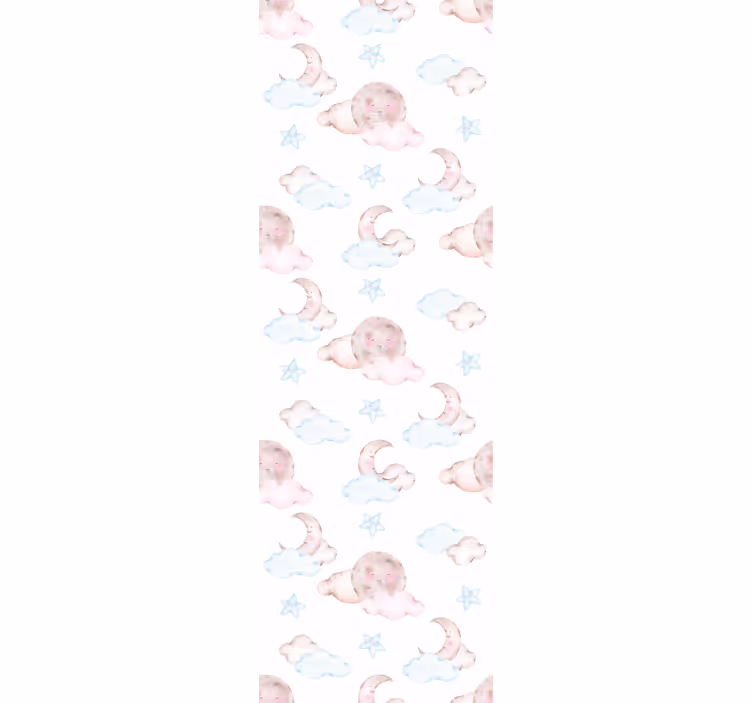 Blind children watercolour infant moon - TenStickers