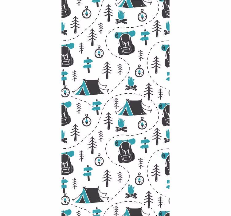 Blind children camping nature design - TenStickers