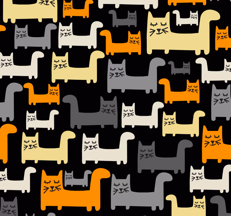 Blind children meet grey cats - TenStickers