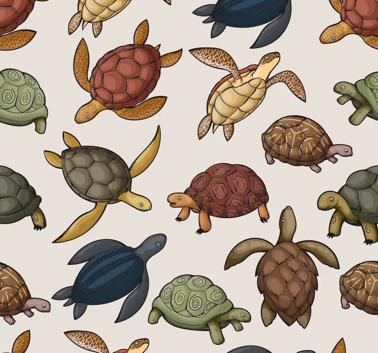 Blind children explore a variety of turtles - TenStickers