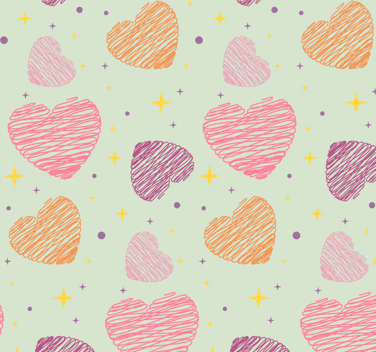 Blind children pink hearts - TenStickers