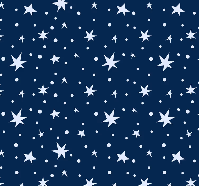 Blind children stars on navy blue - TenStickers