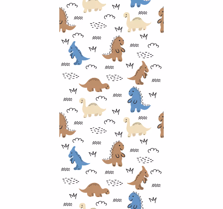 Happy blue and brown dinosaurs for blind children - TenStickers