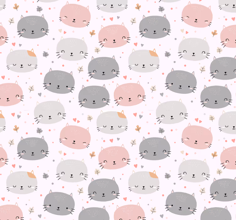 Blind children adore cute grey and pink kittens - TenStickers