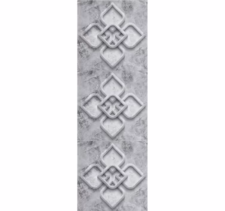 Blind office grey 3d geometric stone features - TenStickers