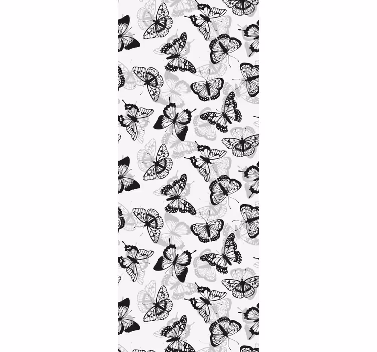 Blind office black delicate butterfly design - TenStickers