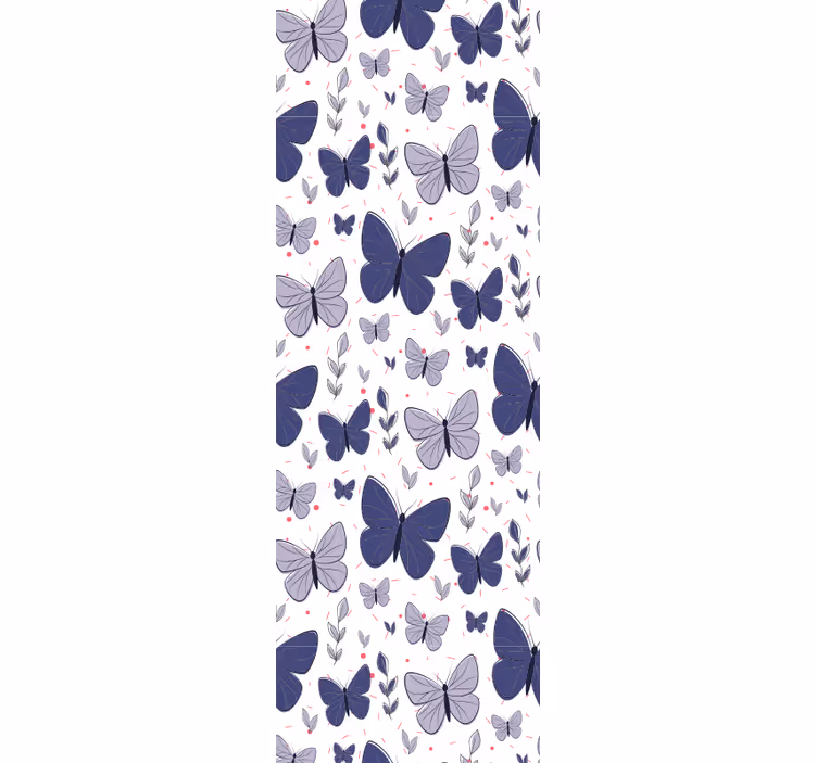 Blind office butterfly pattern in pink and blue tones - TenStickers