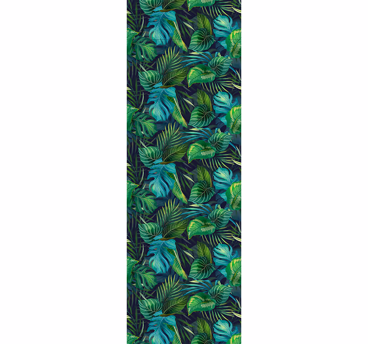 Blind office green leaves realistic pattern - TenStickers