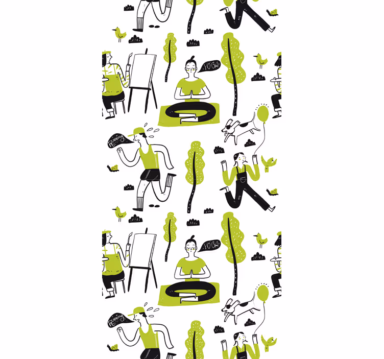 Blind office wellness doodle set - TenStickers