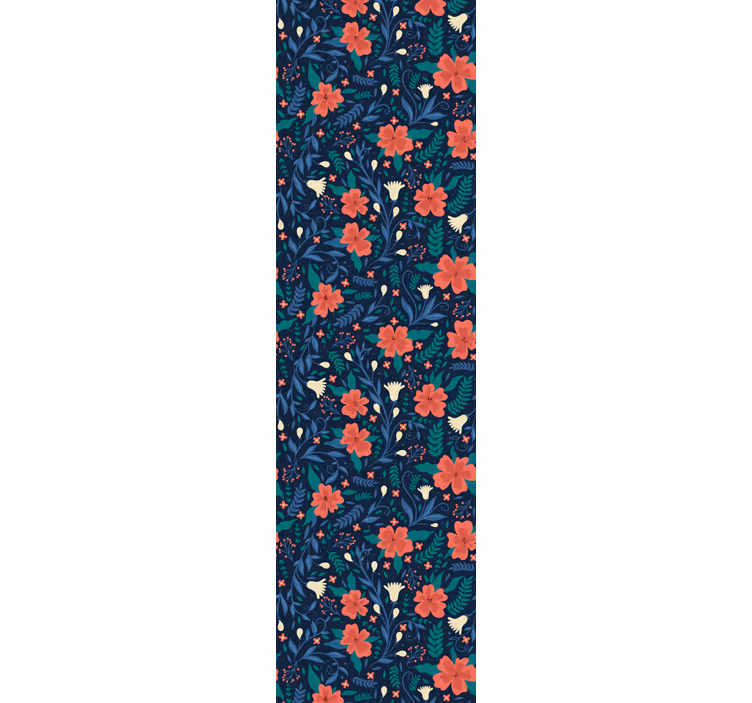 Blind office nordic style artistic flowers - TenStickers