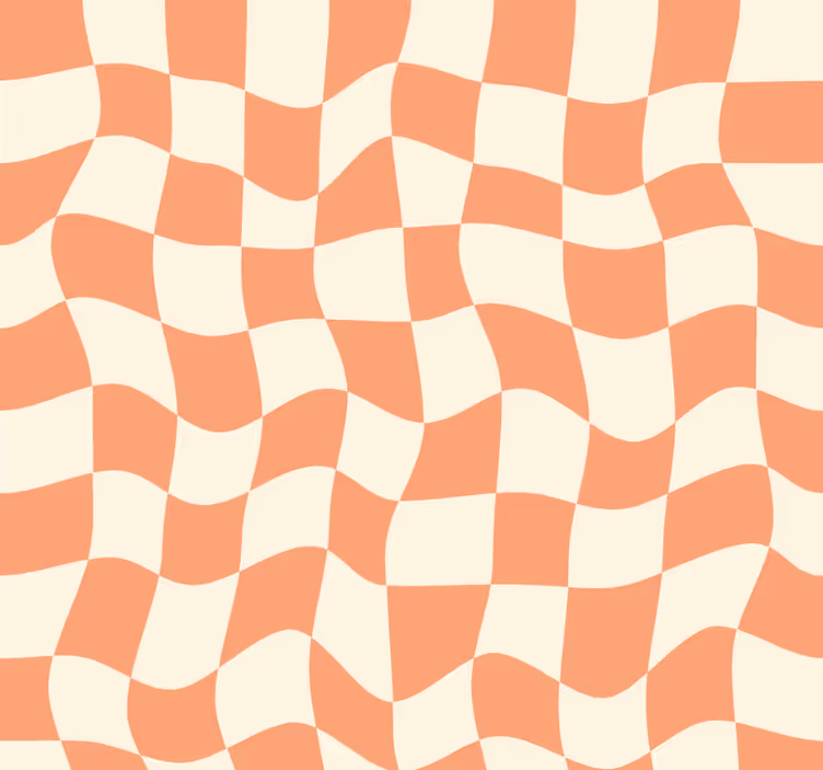 Blind teens groovy checkered pattern design - TenStickers