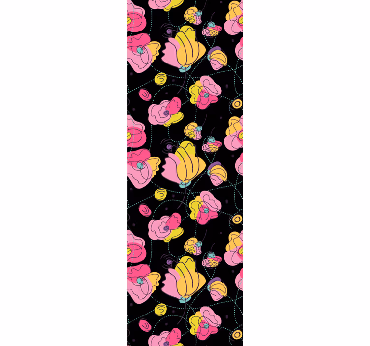 Blind teens neon colors flower pattern - TenStickers
