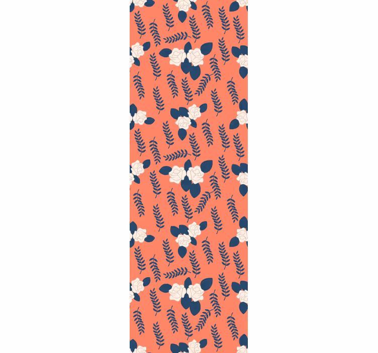 Blind teens orange rose flower pattern illustration - TenStickers