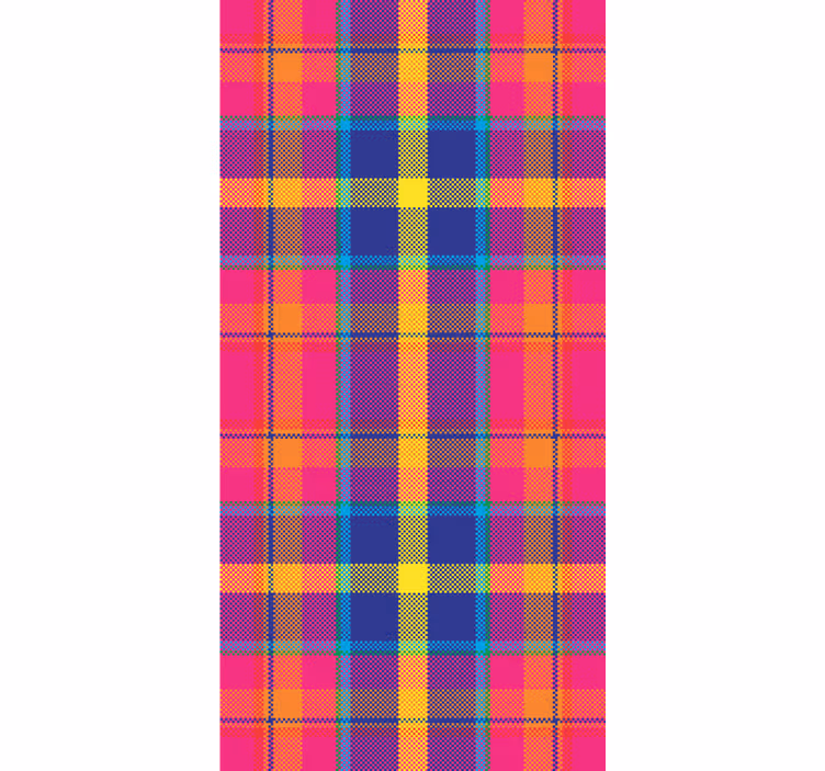 Blind teens colourful gingham pattern - TenStickers