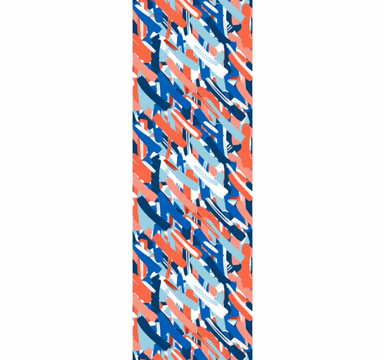 Blind teens red blue and white brush strokes - TenStickers