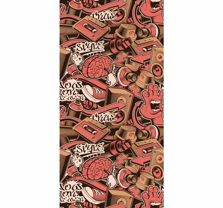 Blind teens red graffiti art - TenStickers