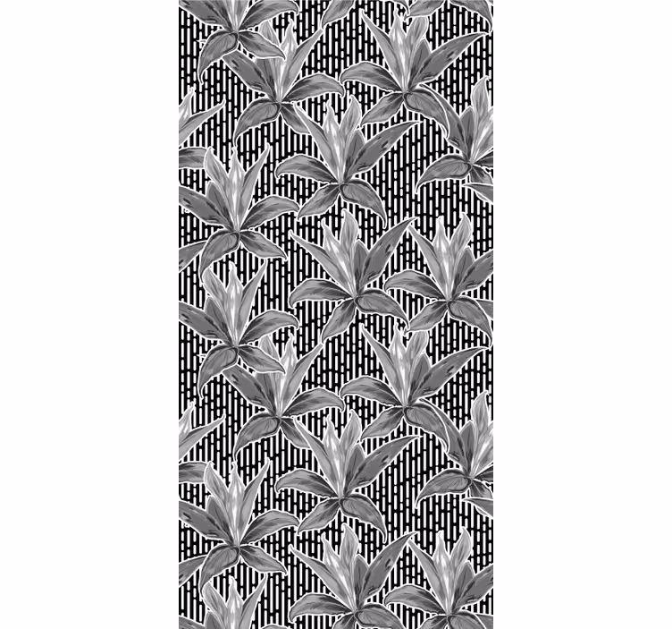 Blind teens outline leaves floral seamless pattern - TenStickers