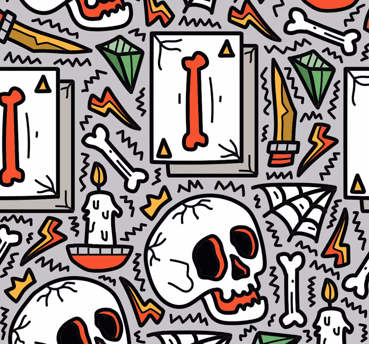 Blind teens skull graffiti art - TenStickers