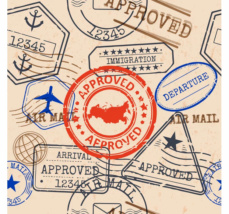 Blind teens travel stamps - TenStickers