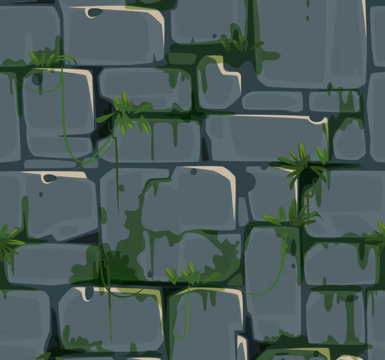 Blind teens green brick leafy accent - TenStickers