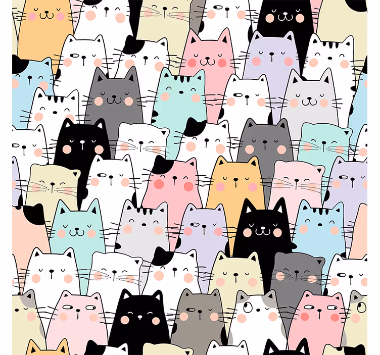 Blind teens and their feline friends - TenStickers