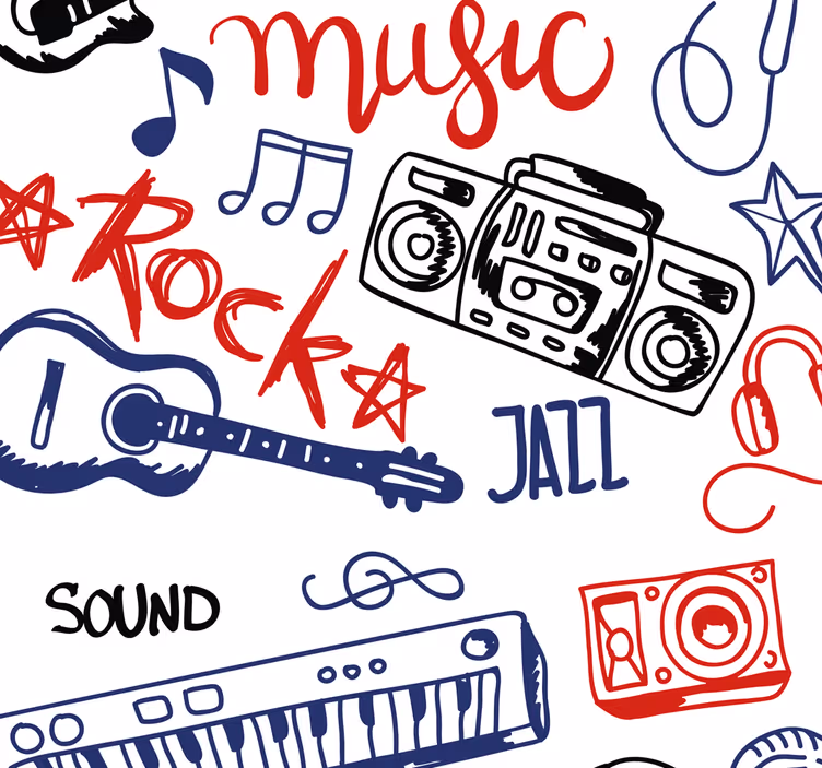 Blind teens musical instruments - TenStickers