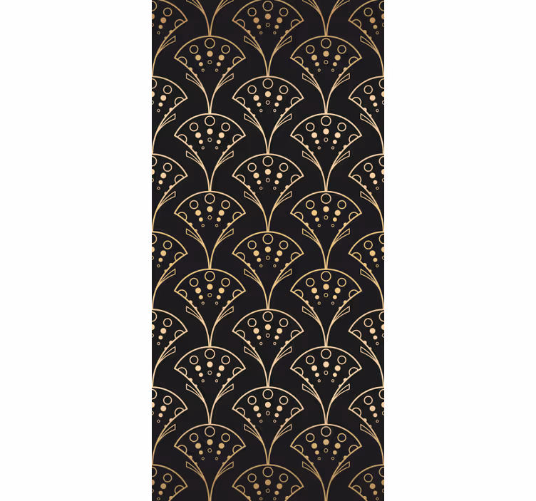 Modern blind with elegant golden shapes - TenStickers