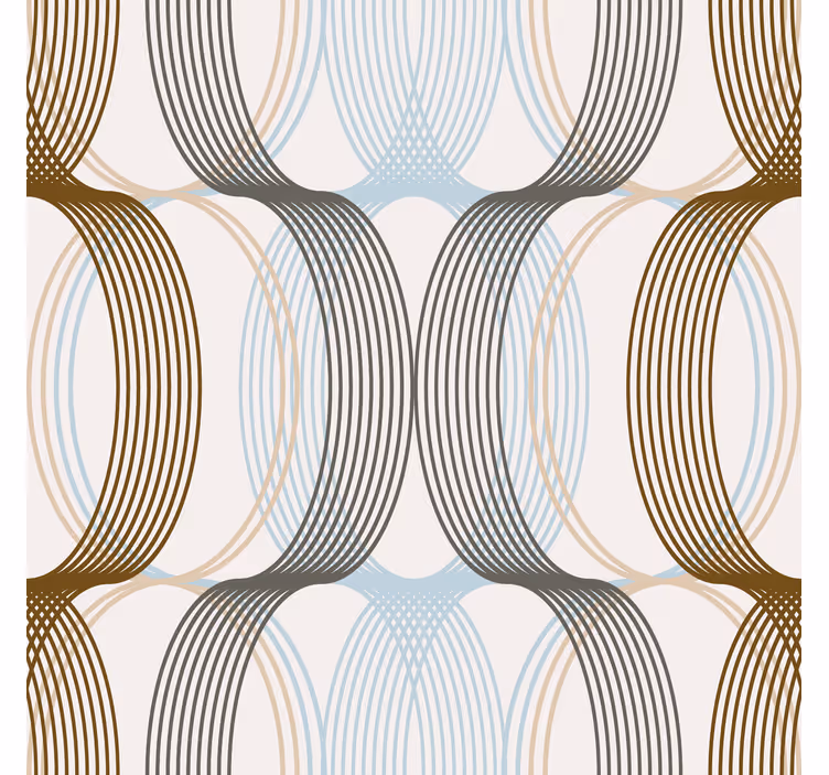 Modern blind with curved lines - TenStickers