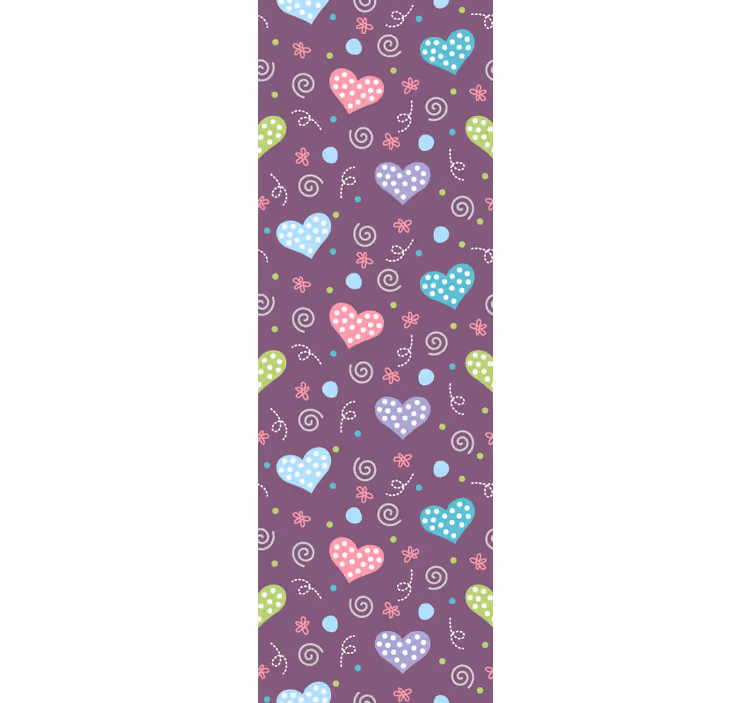 Modern blind with heart and line pattern decor - TenStickers
